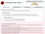 All Mangas Reader's options - Web Sites options